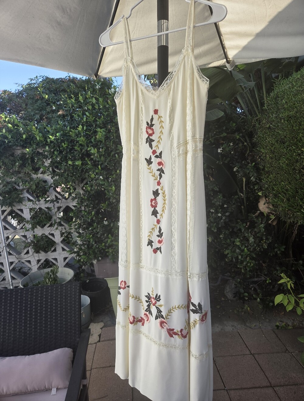 Nanette Lepore Cream Floral Embroidered Maxi Dress 4